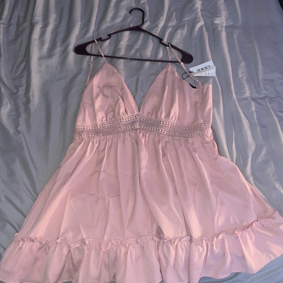 Cider Blush Babydoll Mini Dress - Picture 2 of 3